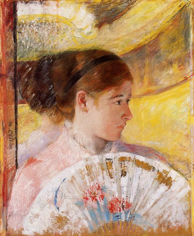 At the Theater - Mary Cassatt Painting on Canvas